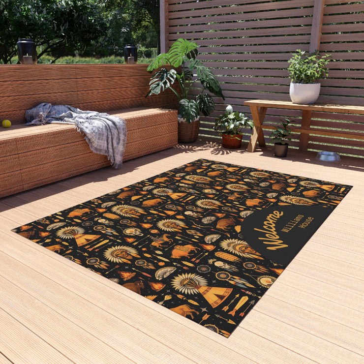 Welcome Outdoor Rug, Indoor/Outdoor Doormat, Unique Home Decor