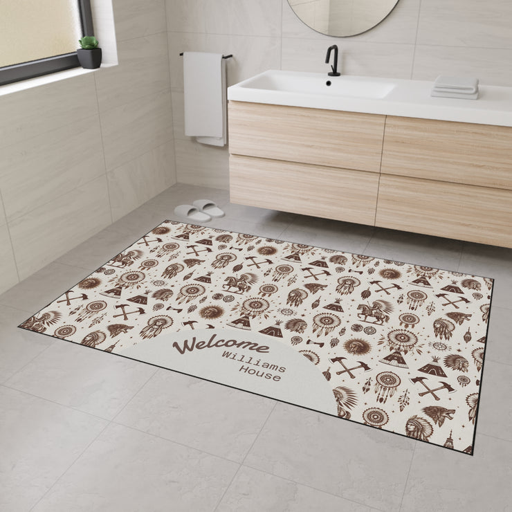 Boho Chic Entryway Rug Floor Mat - Outdoor Welcome Mat, Unique Gift Idea