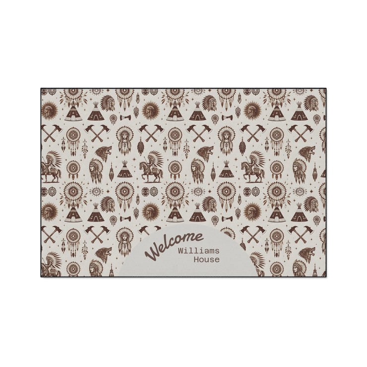 Boho Chic Entryway Rug Floor Mat - Outdoor Welcome Mat, Unique Gift Idea