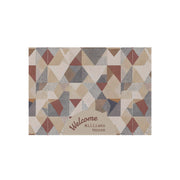 Geometric Welcome Outdoor Rug, Indoor Outdoor Doormat