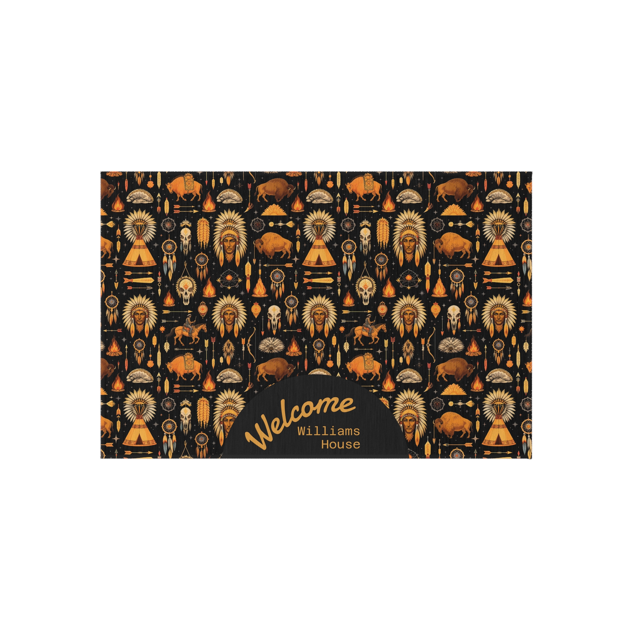 Welcome Outdoor Rug, Indoor/Outdoor Doormat, Unique Home Decor