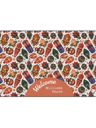 Boho Chic Heavy Duty Floor Mat - Colorful Outdoor Rug Mat